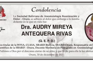 Condolencia por Audry Mireya Antequera Rivas