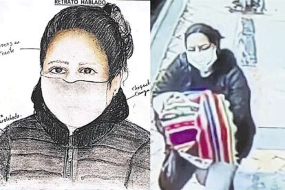 Imágenes del rostro de la supuesta secuestradora de Daylin