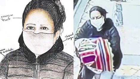 Imágenes del rostro de la supuesta secuestradora de Daylin