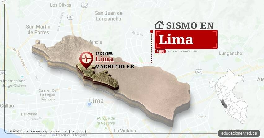 Sismo en Lima de 5,6 de magnitud