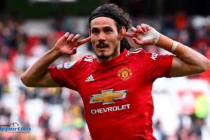 Edinson Cavani en Manchester United