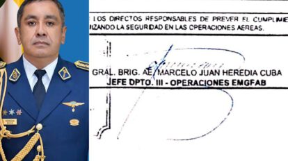 Autorización de vuelo del Comandante Heredia