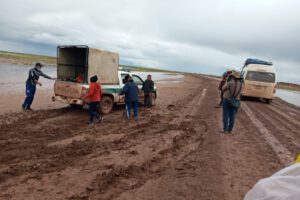 Mal estado de la carretera La Joya - Chuquichambi
