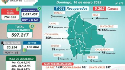 Covid-19 en Bolivia: leve descenso de casos reportados