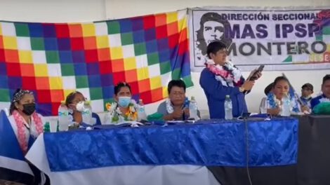Choquehuanca oficialismo en el ampliado del MAS en Montero