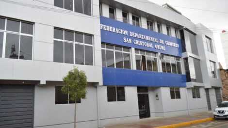 El edificio de la Federación de Chóferes San Cristóbal