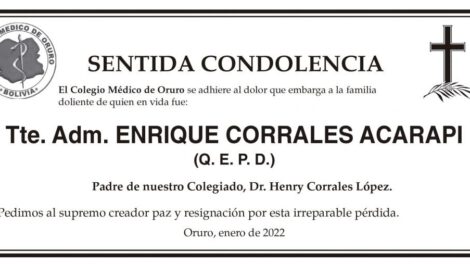 Enrique Corrales Acarapi Q. E. P. D.