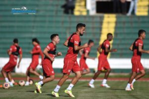 Rodrigo Ramallo durante el entrenamiento con la selección boliviana
