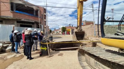 Inspección a la limpieza de colectores en la calle Iquique