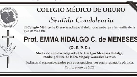 Prof. EMMA HIDALGO C. de MENESES Q. E. P. D.