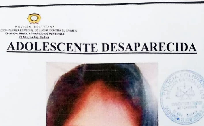 Adolescente que fingió su secuestro en El Alto