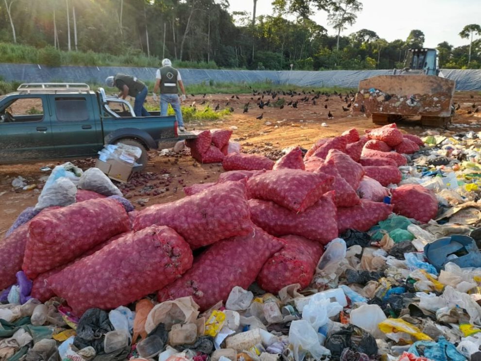 Hortalizas comisadas en Pando por Senasag y la Policía