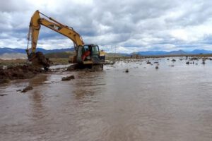 Desborde del río Vinto debido a intensas lluvias