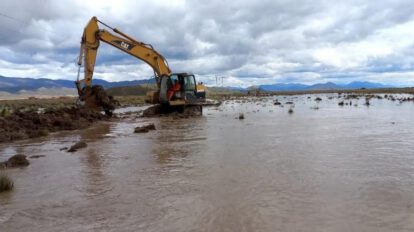 Desborde del río Vinto debido a intensas lluvias