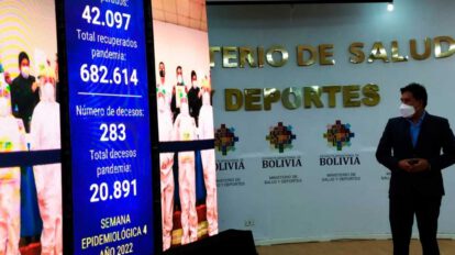 Reducción de contagios de Covid-19 en Bolivia