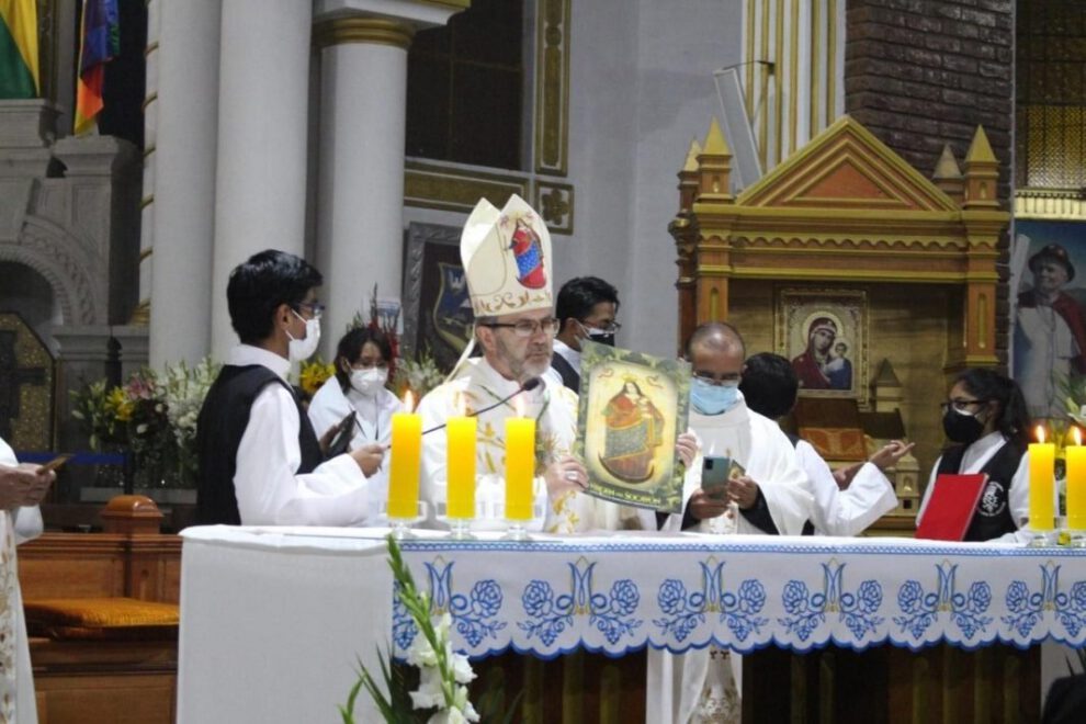Celebración de la misa en honor a la Virgen del Socavón