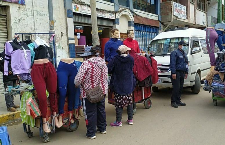 Comercio informal Oruro identificado por el GAMO