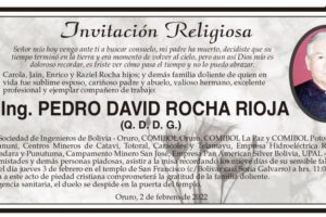 Ing. Pedro David Rocha Rioja obituario