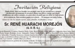 Invitación Religiosa para René Huarachi Morejón