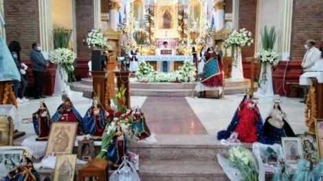 Celebración de la misa de la Virgen del Socavón