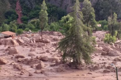 Caída de mazamorra en Sucre