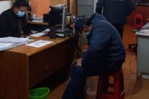 Aprehensión de Rubén Omar Centellas en la Fiscalía de La Paz