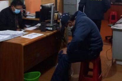 Aprehensión de Rubén Omar Centellas en la Fiscalía de La Paz