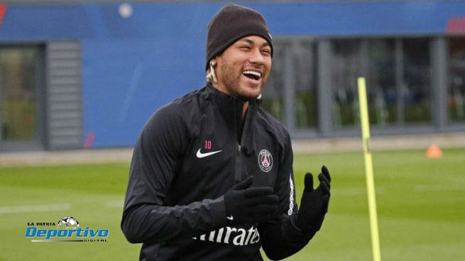 Neymar PSG entrenamiento previo al partido contra el Real Madrid