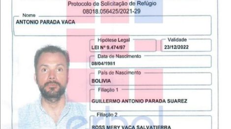 Antonio Parada refugio político provisorio en Brasil