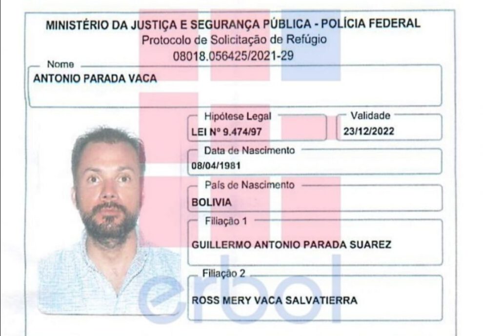 Antonio Parada refugio político provisorio en Brasil