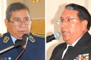 El general Jorge Terceros y el almirante Palmiro Jarjury en el caso golpe de Estado II