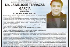 Obituario Lic. Jaime José Terrazas García
