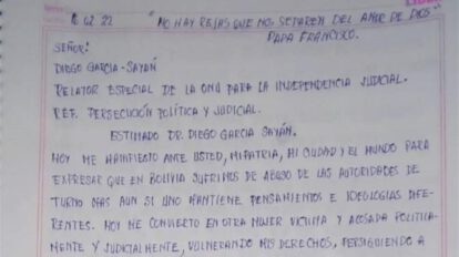 Persecución política en Santa Cruz según Angélica Sosa