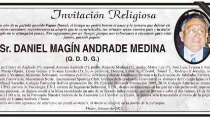 Obituario de Daniel Magín Andrade Medina