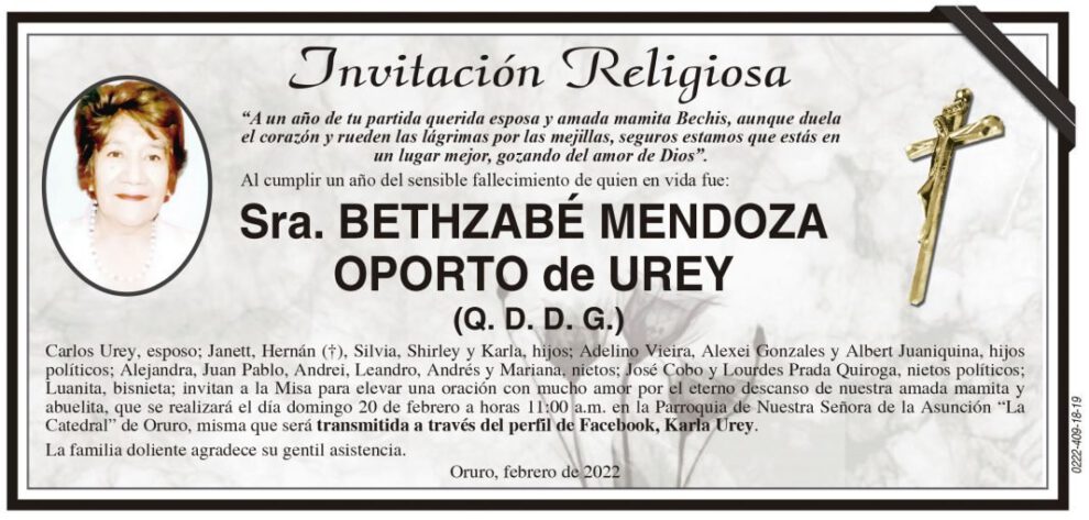 Invitación Religiosa por Bethzabé Mendoza Oporto
