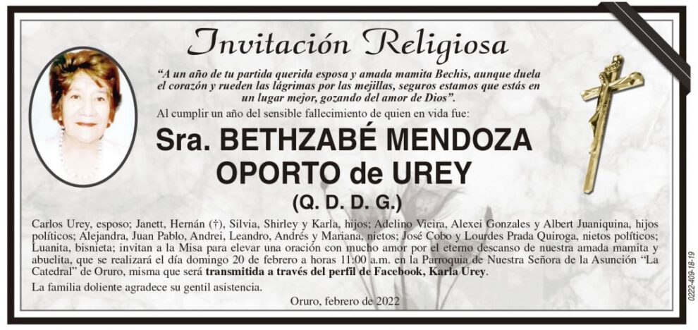 Invitación Religiosa por Bethzabé Mendoza Oporto