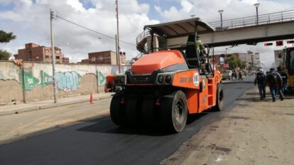Recapado de vía férrea para el Último Convite en Oruro