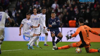 Kylian Mbappé marca el gol del triunfo del PSG al Real Madrid en Champions