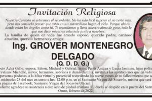 Obituario de Ing. Grover Montenegro Delgado