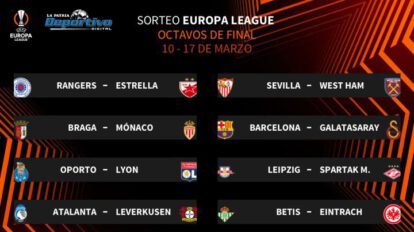 octavos de final Europa League con Barcelona y Galatasaray