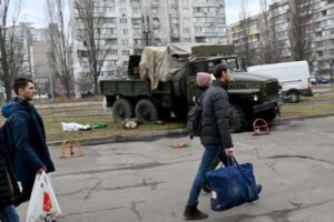 Tropas rusas en Kiev tras el ataque