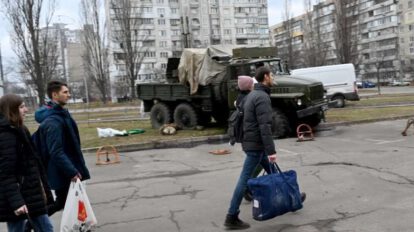 Tropas rusas en Kiev tras el ataque