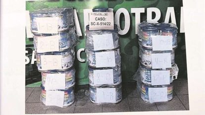 Cocaína camuflada en leche incautada por Felcn