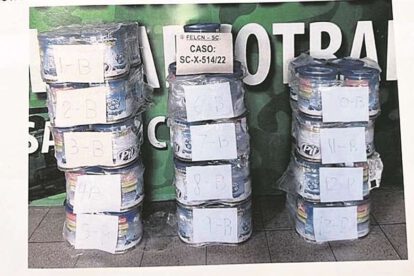 Cocaína camuflada en leche incautada por Felcn