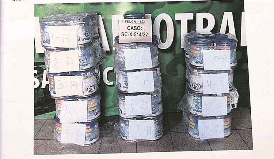 Cocaína camuflada en leche incautada por Felcn