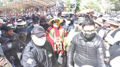 Evo Morales seguridad durante el Anata Andino en Oruro