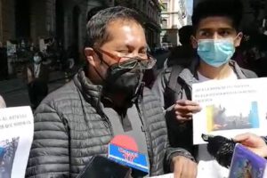 Movilizaciones por la invasión rusa convocadas por Otra Bolivia es Posible