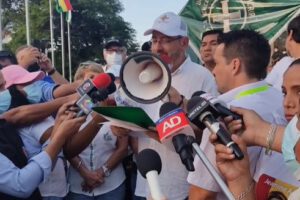 El presidente del Comité Cívico Pro Santa Cruz, Rómulo Calvo, habla sobre el paro cívico en Santa Cruz
