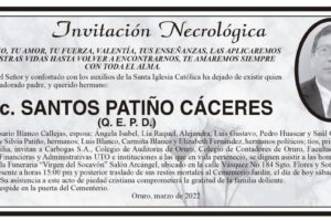 Lic. Santos Patiño Cáceres Q. E. P. D.