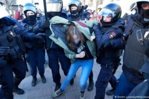 Protestas en Rusia contra la invasión en Ucrania